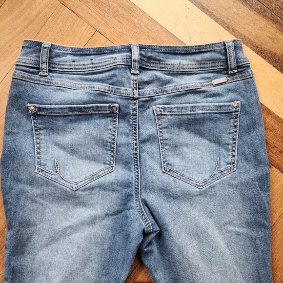 INC International Concepts Skinny Leg Regular Fit Shimmer Jeans Size 6 - Picture 13 of 16